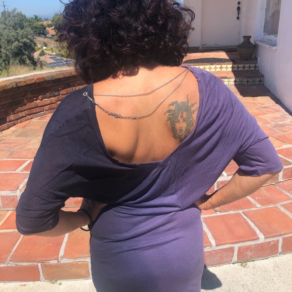 GUESS Sexy casual cotton mauve ombré dress so S - Picture 1 of 8